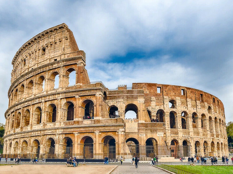 Colosseum exterior at sunset